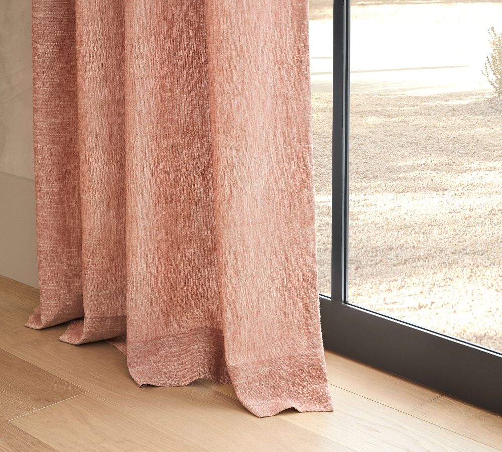 Emery Linen Curtain | Pottery Barn