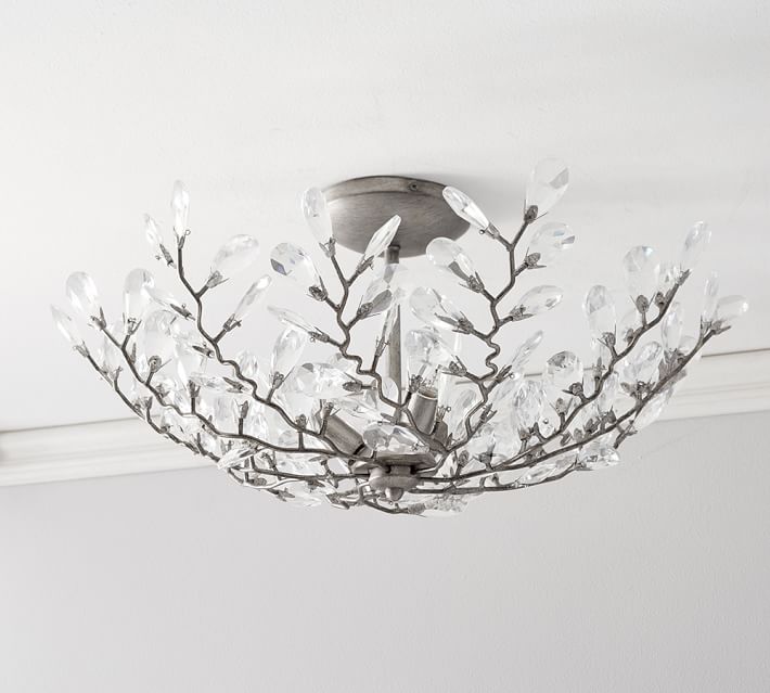 bella crystal flush mount