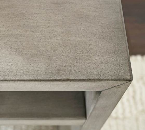 concrete waterfall console table