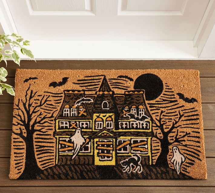 Haunted House Light Up Doormat Pottery Barn