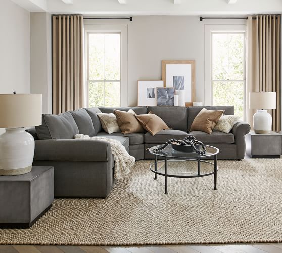 sectional with round coffee table