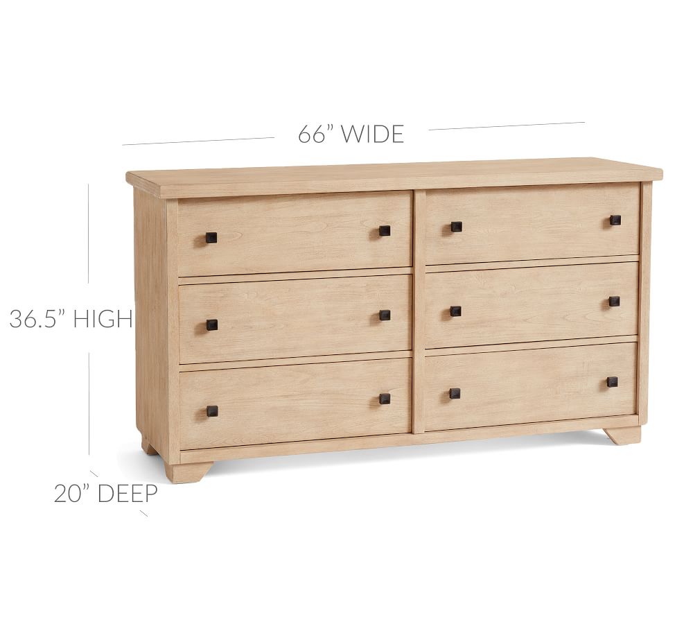 Sumatra 6Drawer Wide Dresser Pottery Barn