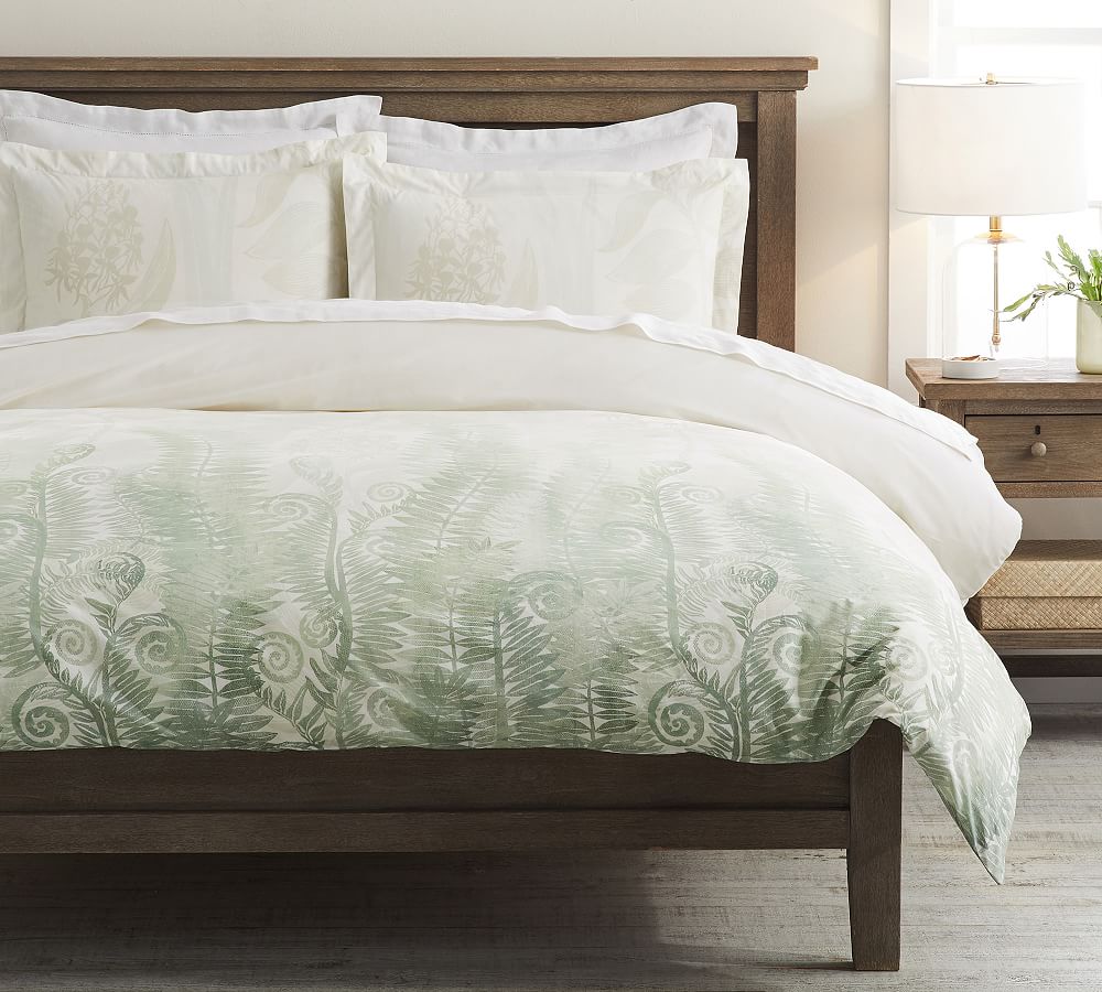 Fern Organic Percale Duvet Cover | Pottery Barn