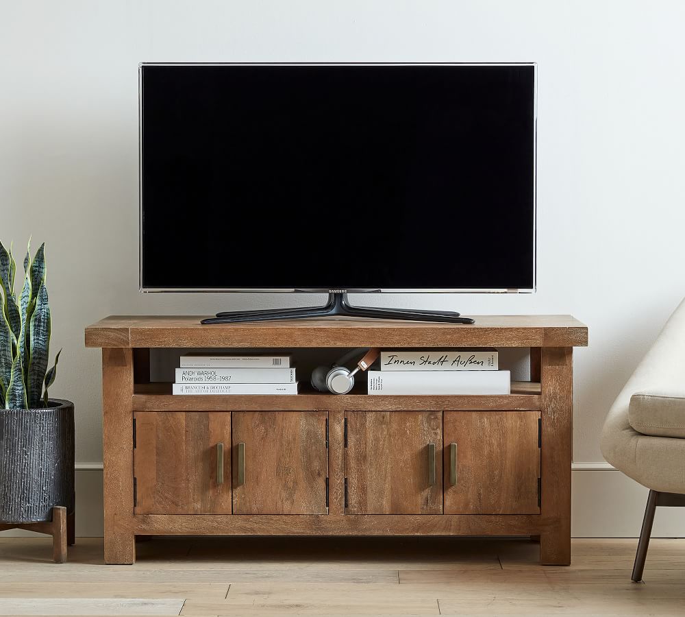 pottery barn media console table