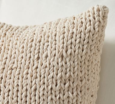 Chunky Sweater Handknit Throw Pillow | Pottery Barn