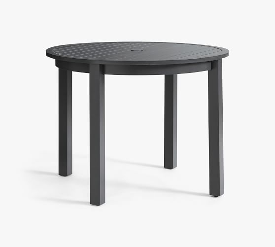 pottery barn black round table