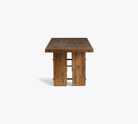 north reclaimed wood extending dining table