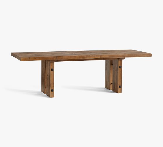 north reclaimed wood extending dining table