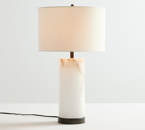 pottery barn alabaster lamp