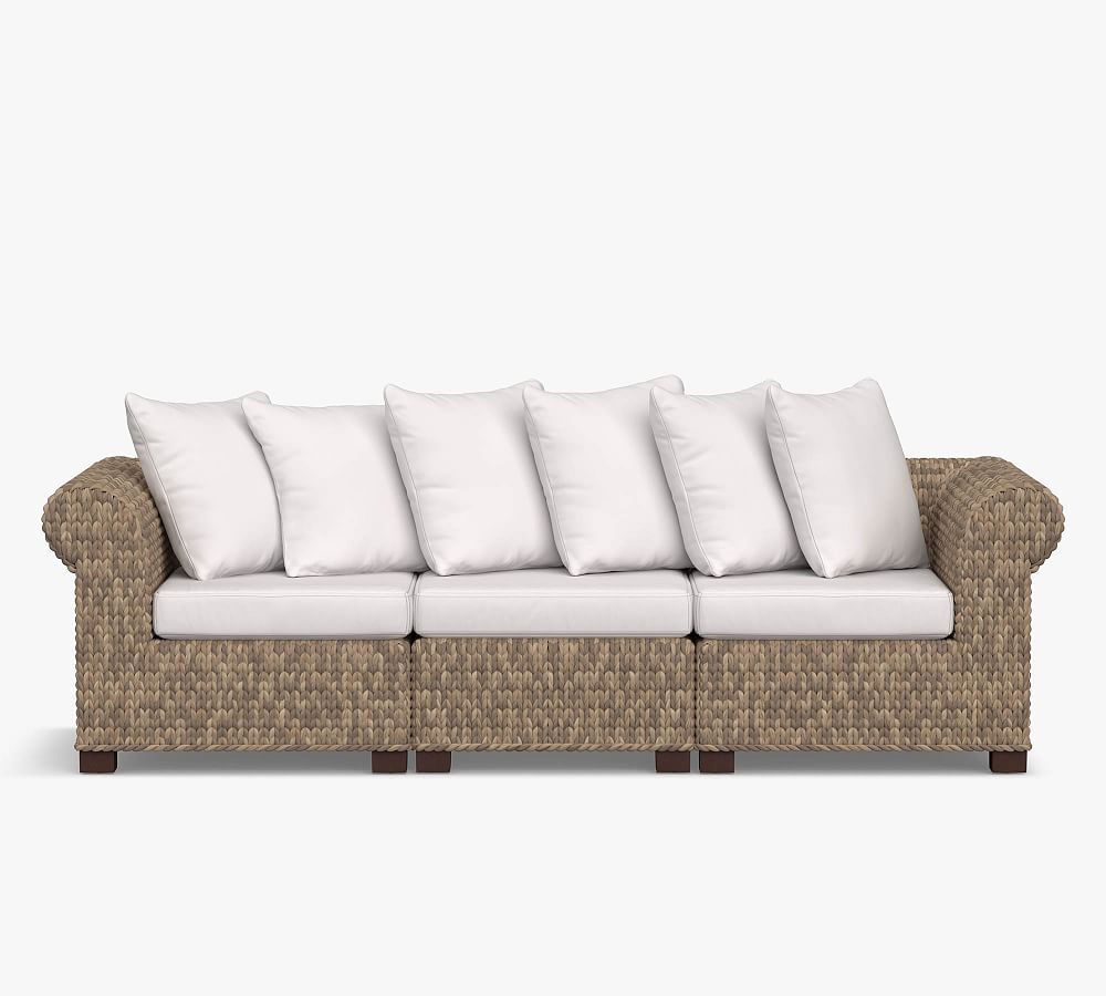 Seagrass Fabric Sofa | Pottery Barn