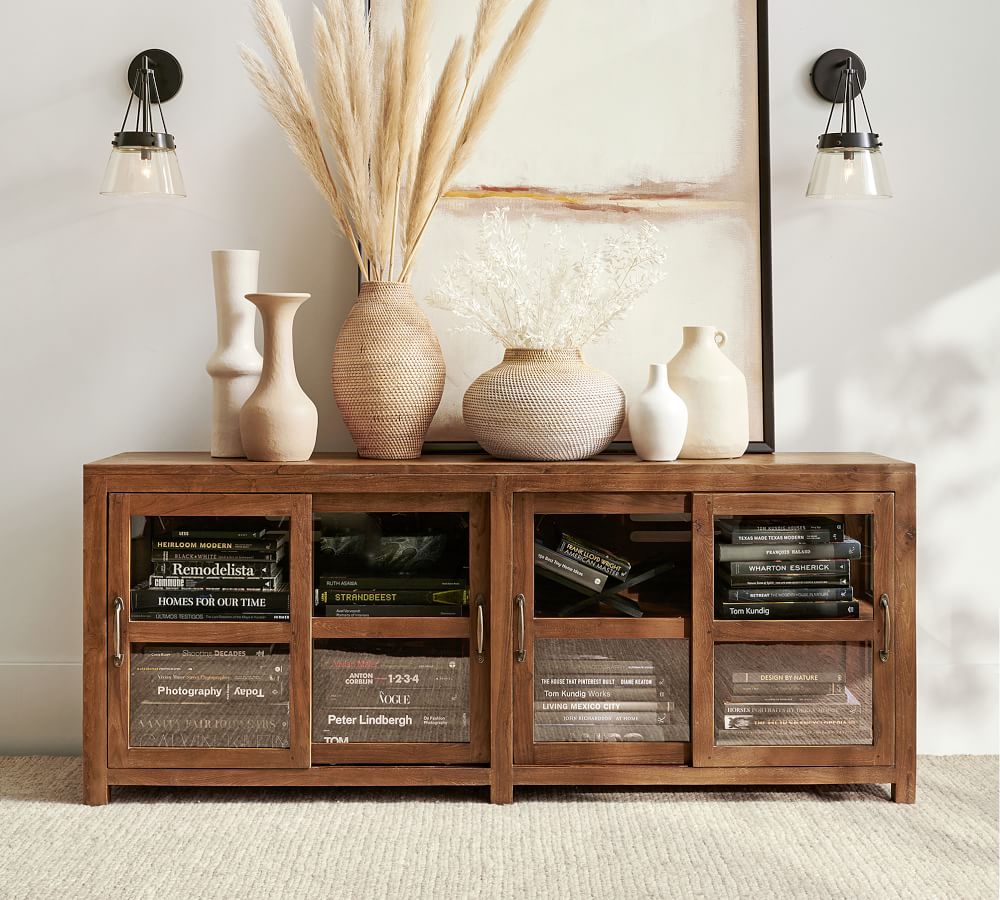 Menlo Reclaimed Teak Console Table Pottery Barn