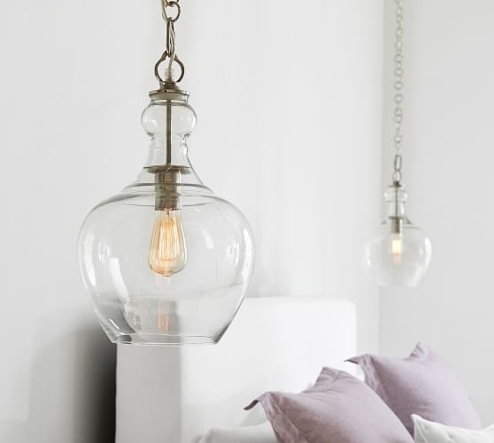 flynn glass pendant light