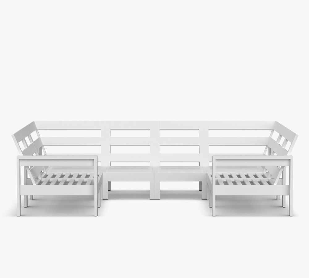 Malibu Metal 8Piece UShaped Sectional Pottery Barn