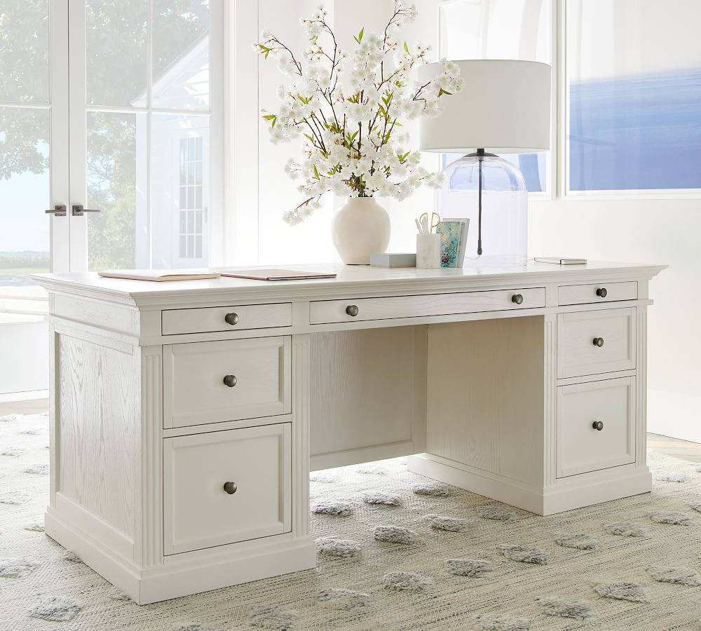 Livingston Executive Desk with Drawers Pottery Barn
