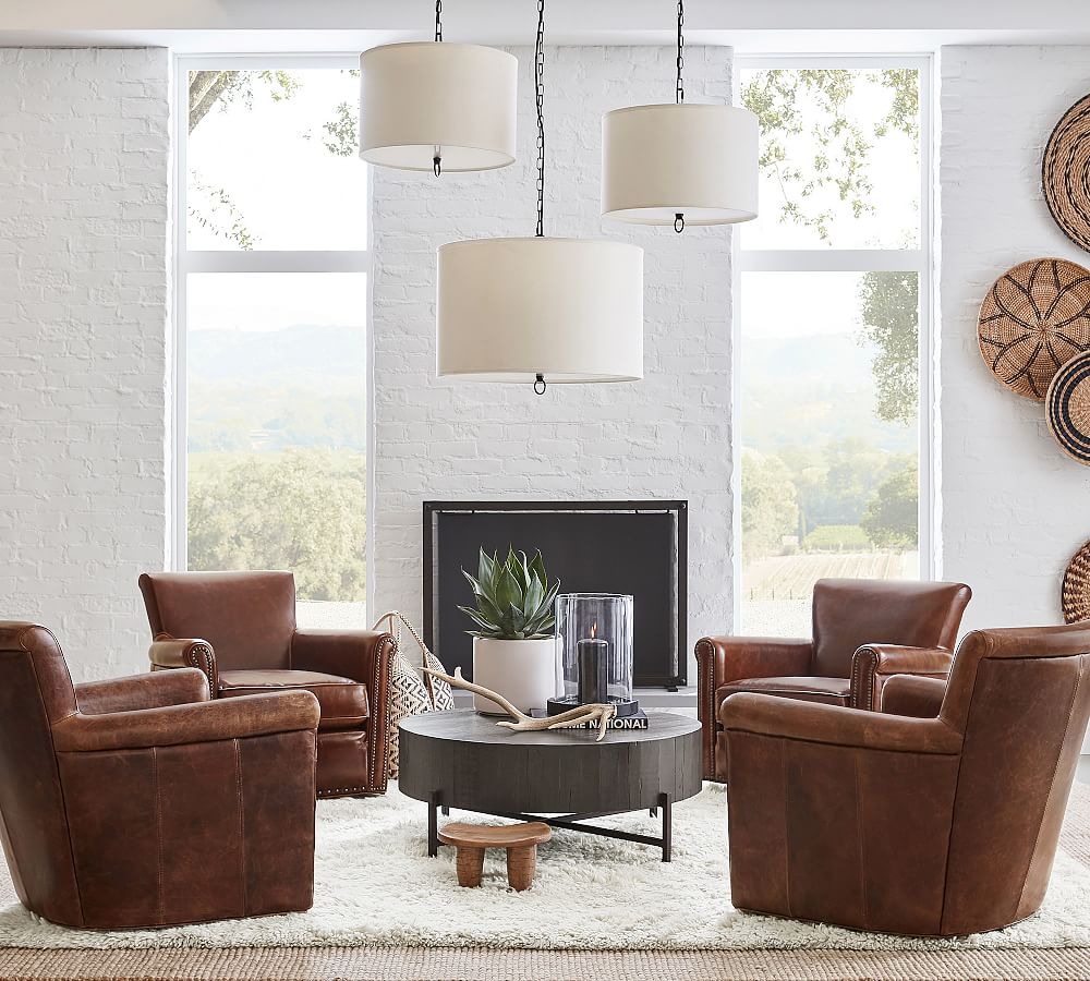 Fargo Round Reclaimed Wood Coffee Table Pottery Barn