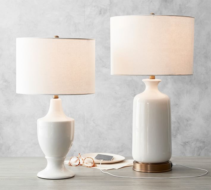 pottery barn bedside lamps