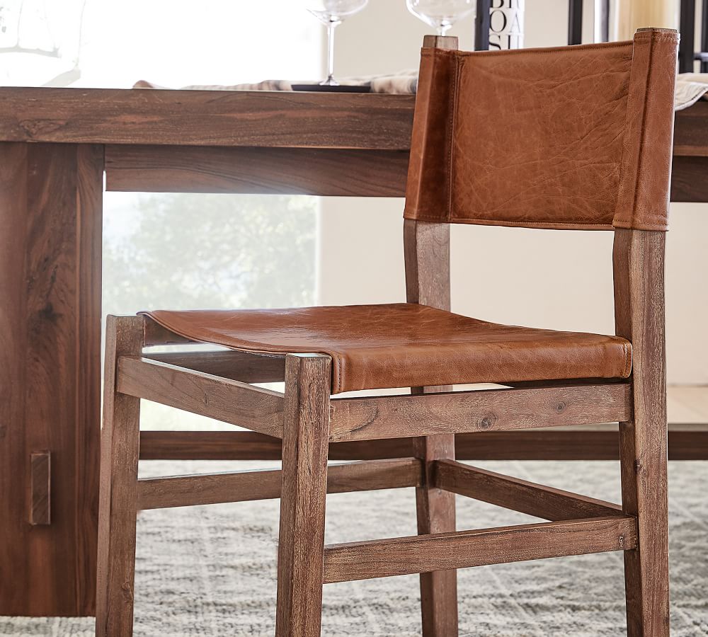Segura Leather Dining Chair | Pottery Barn