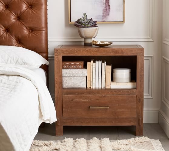 teak wood nightstand