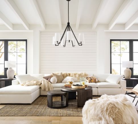 pottery barn living room lighting