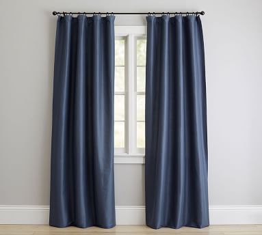 Linen Silk Blend Curtain | Pottery Barn