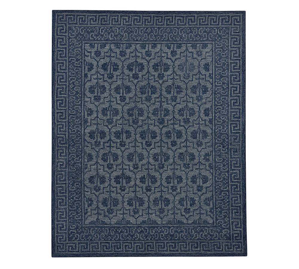 Braylin HandTufted Wool Rug Blue Pottery Barn