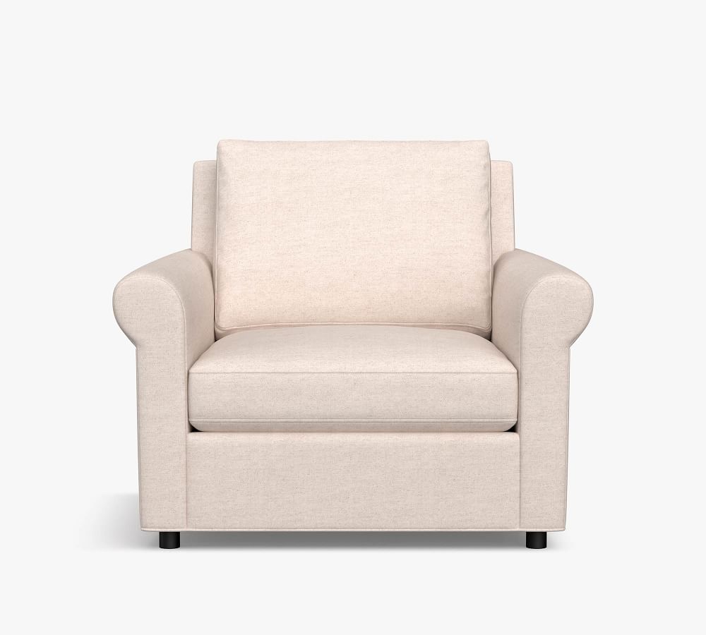 Sanford Roll Arm Upholstered Armchair | Pottery Barn