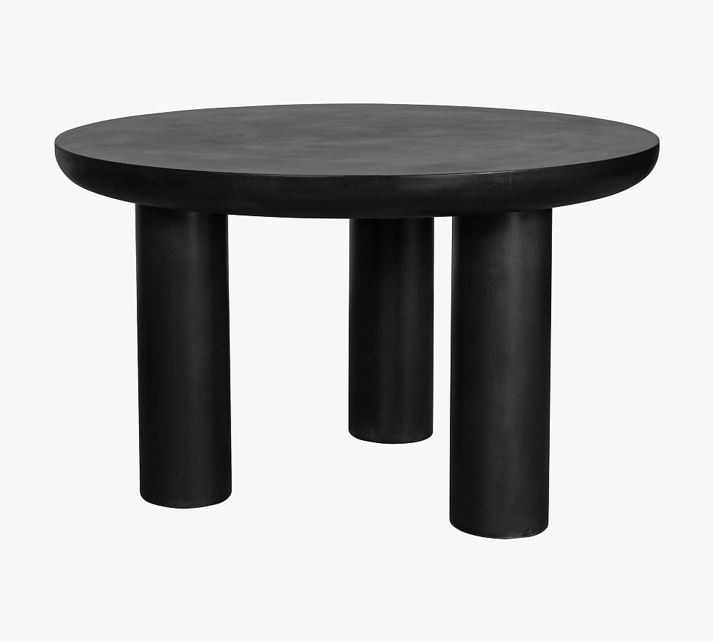 Alina Round Concrete Outdoor Dining Table Pottery Barn