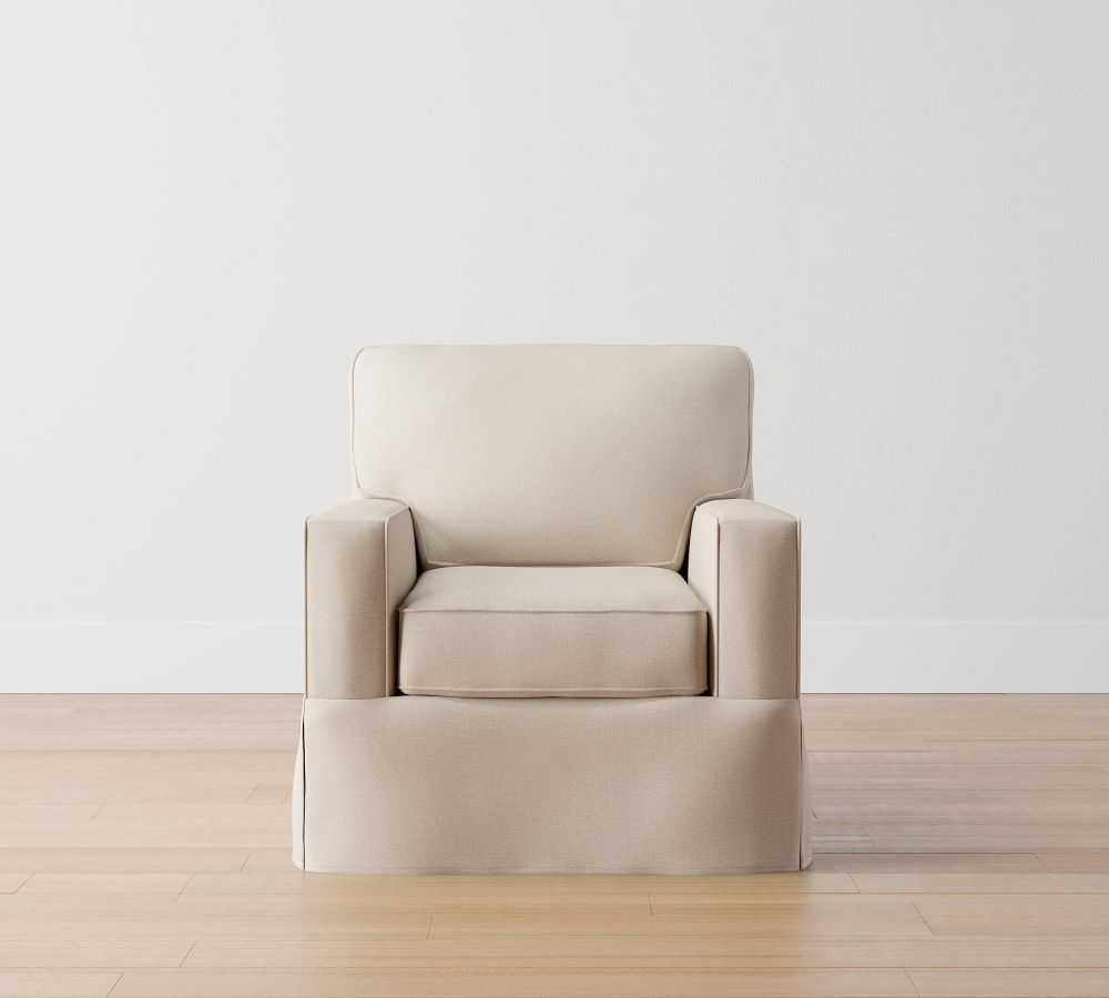 Buchanan Square Arm Slipcovered Armchair Pottery Barn