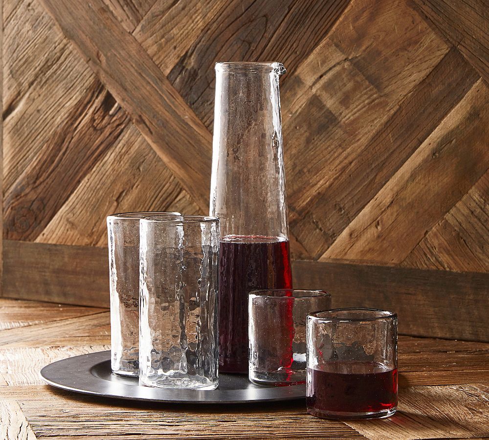 Hammered Handcrafted Drinking Glasses | Pottery Barn