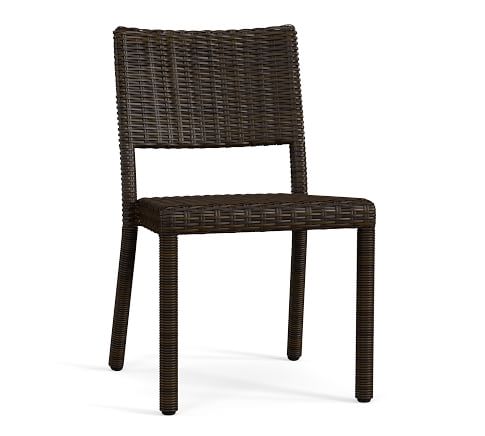 Torrey All-Weather Wicker Stackable Dining Chair, Espresso