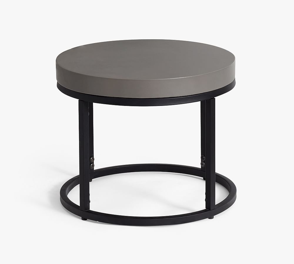 Sloan Concrete Round Nesting Outdoor Coffee Tables Pottery Barn