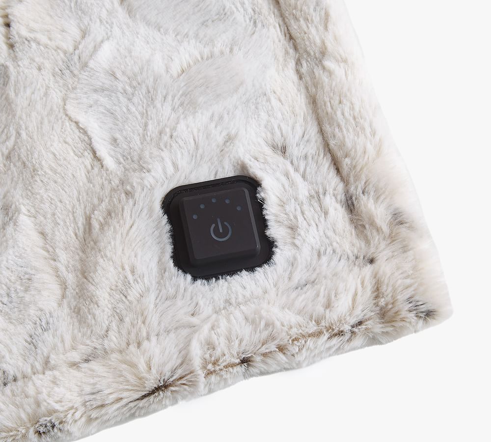 Beautyrest® Heated Faux Fur Wrap Pottery Barn