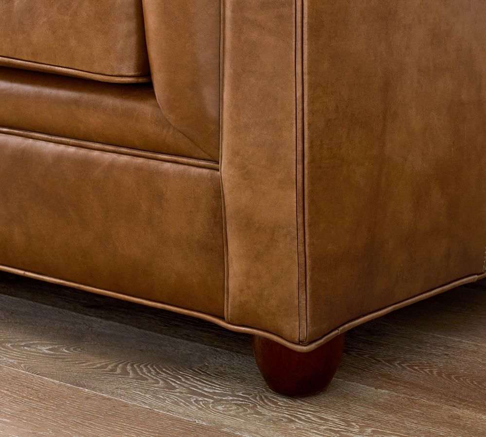 Chesterfield Square Arm Leather Sofa Pottery Barn