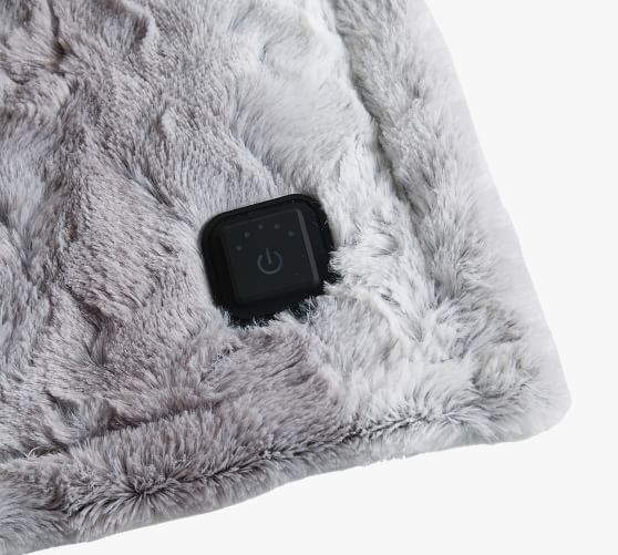 Beautyrest® Heated Faux Fur Wrap Pottery Barn