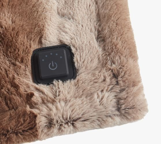 Beautyrest® Heated Faux Fur Wrap Pottery Barn