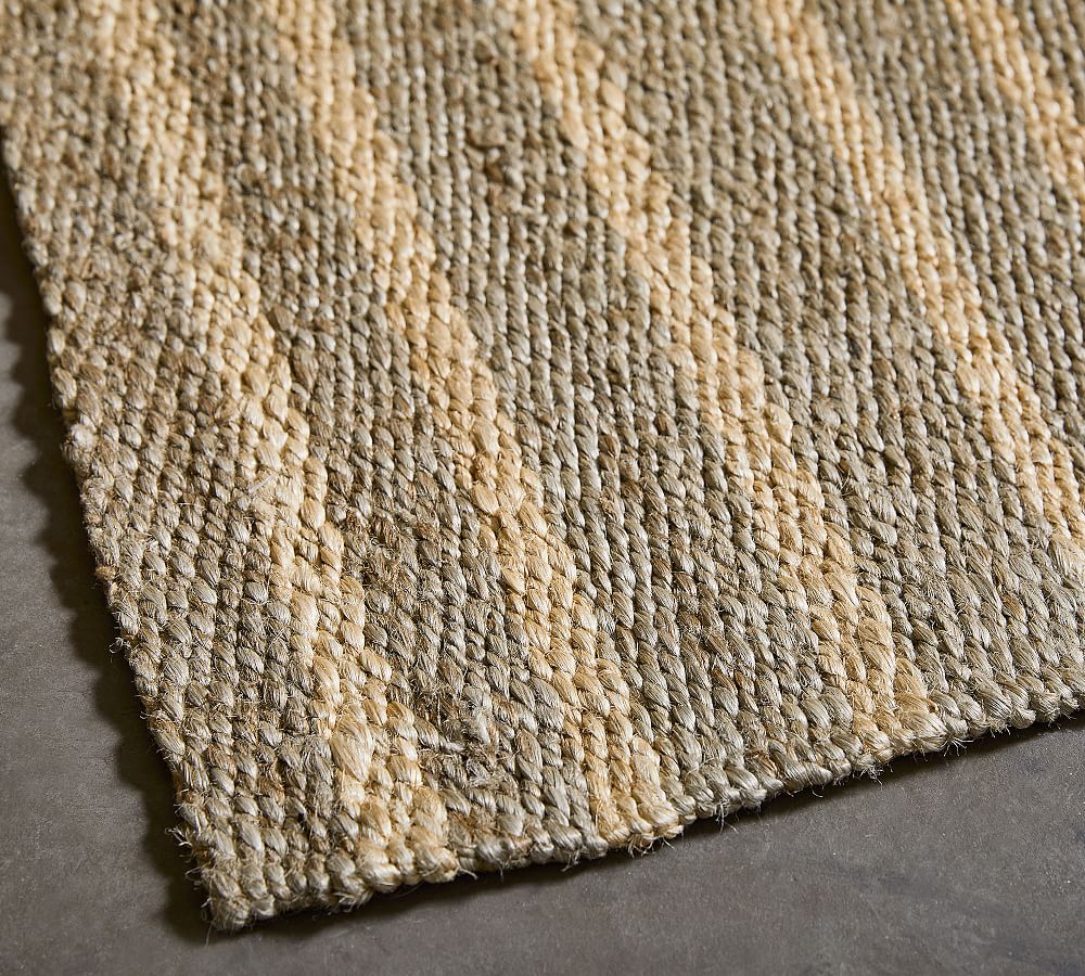 Asha Vertical Striped Jute Doormat Pottery Barn
