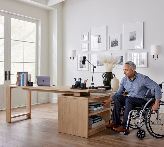 pottery barn l shaped computer desk