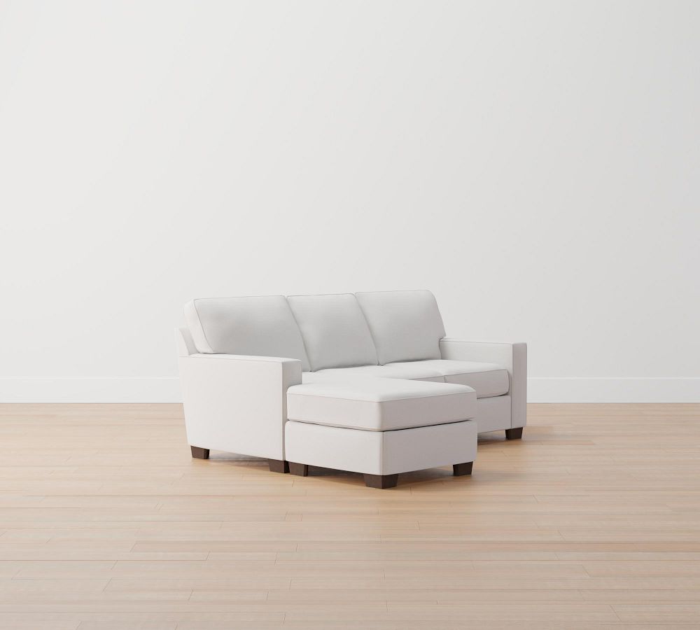 Buchanan Square Arm Upholstered Sofa with Reversible Chaise Sectional