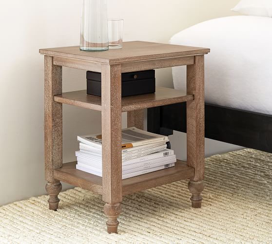 open nightstand with drawer