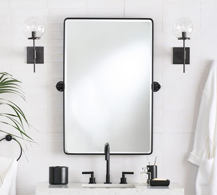 OPEN BOX: Vintage Rounded Rectangle Pivot Mirror | Pottery Barn