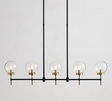 pottery barn linear chandelier