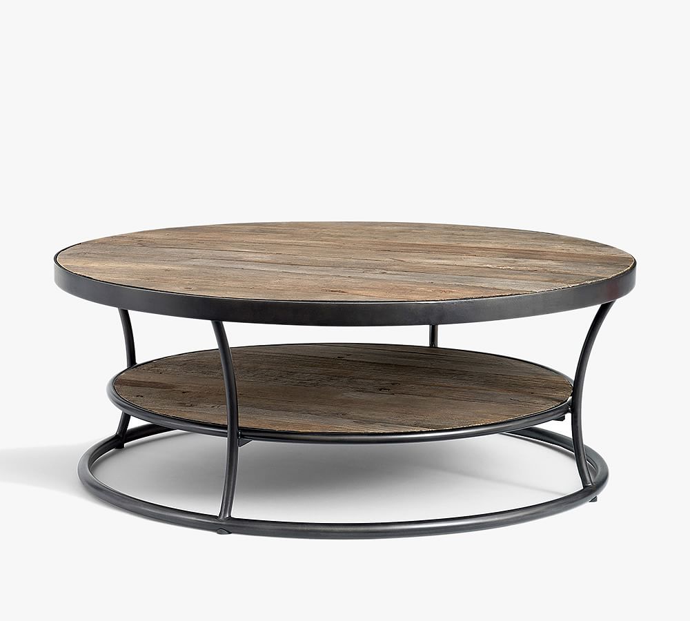 Bartlett Round Reclaimed Wood Coffee Table Pottery Barn