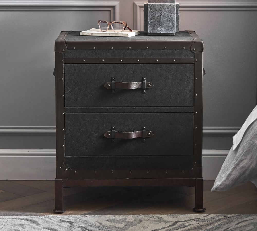 pottery barn trunk side table