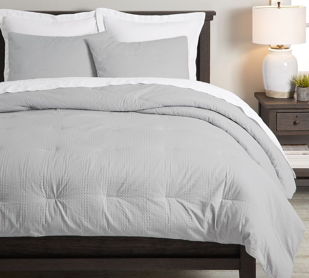 Waffle Weave Textured Comforter Pottery Barn