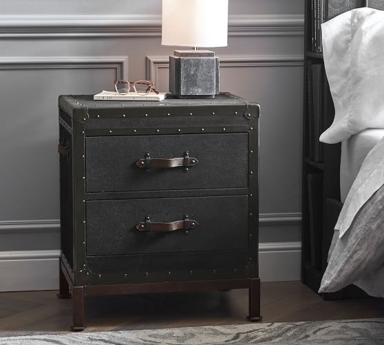 black trunk nightstand