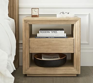 leons mirrored nightstand