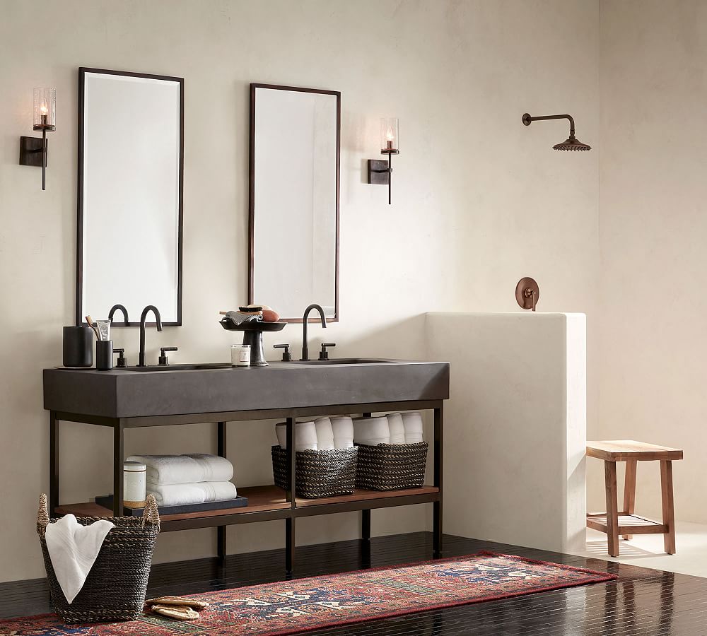 Black Handcrafted Marble Bathroom Accessories Pottery Barn