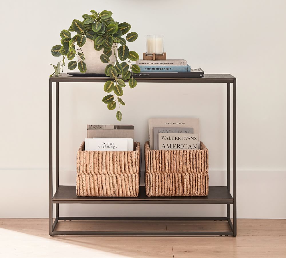 pottery barn metal console table