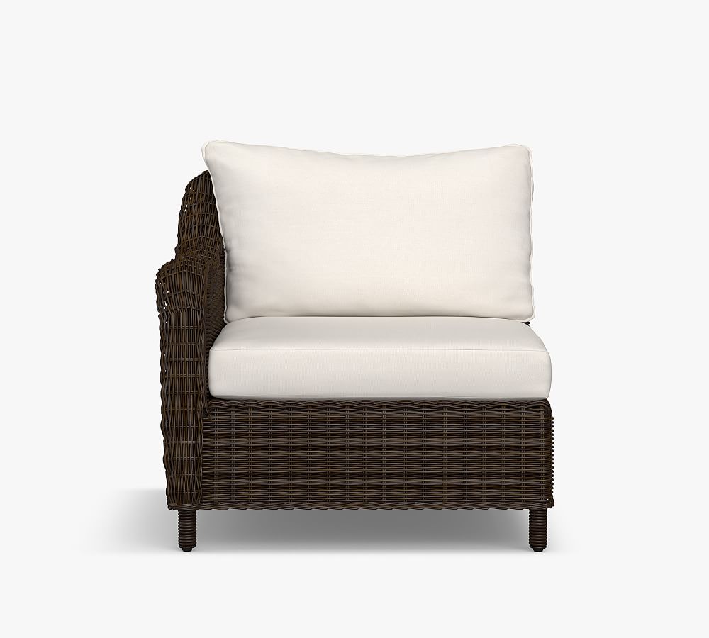 Torrey AllWeather Wicker Roll Arm Outdoor Sectional Components