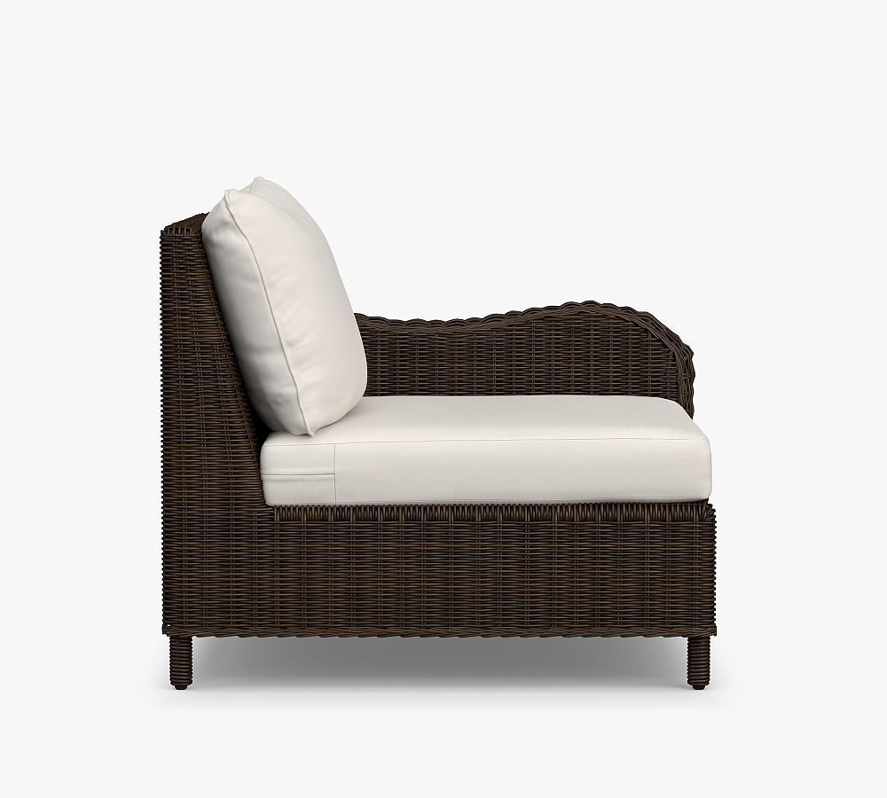 Torrey AllWeather Wicker Roll Arm Outdoor Sectional Components